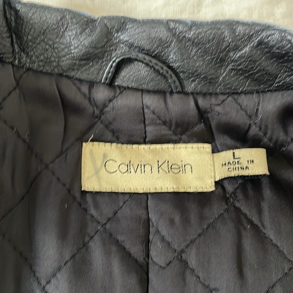 Calvin Klein: Vintage Leather Jacket - Picture 10 of 12